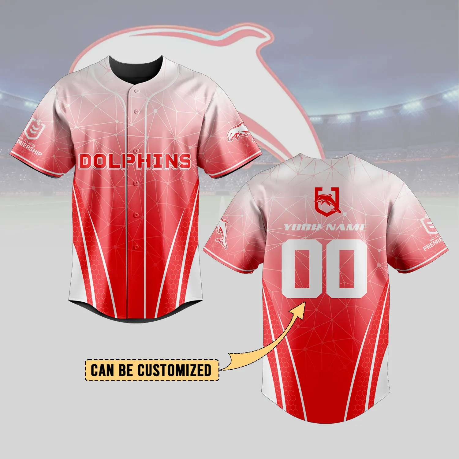 Auspiritmerch  Dolphins Personalized Baseball Jersey Gifts For Fans