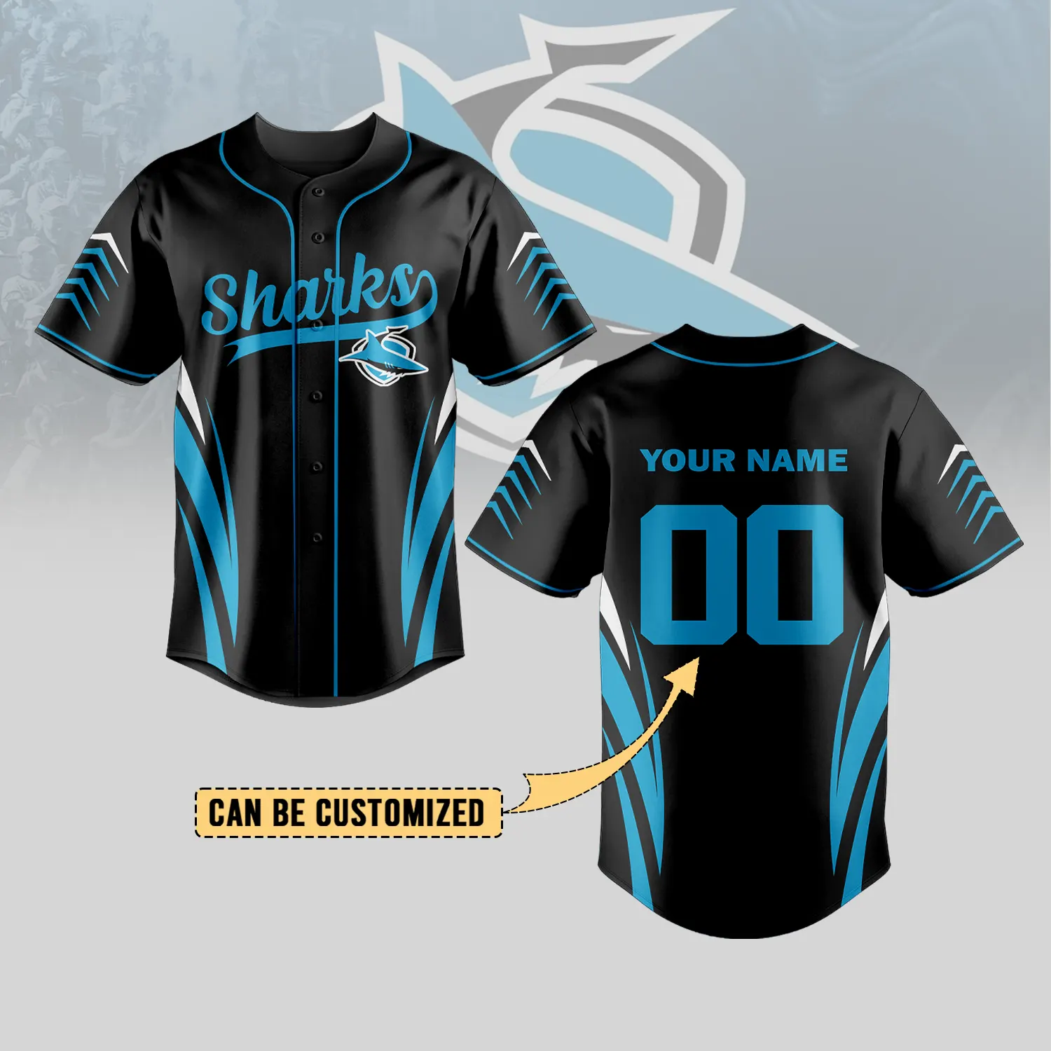 Auspiritmerch  Cronulla-Sutherland Sharks Personalized Baseball Jersey Gifts For Fans