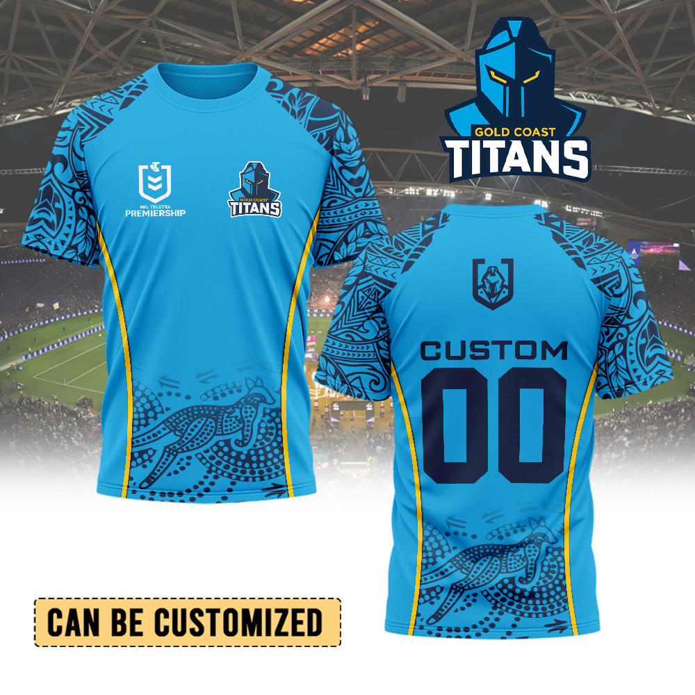 Auspiritmerch  Gold Coast Titans Personalized T Shirt Gift For Fans