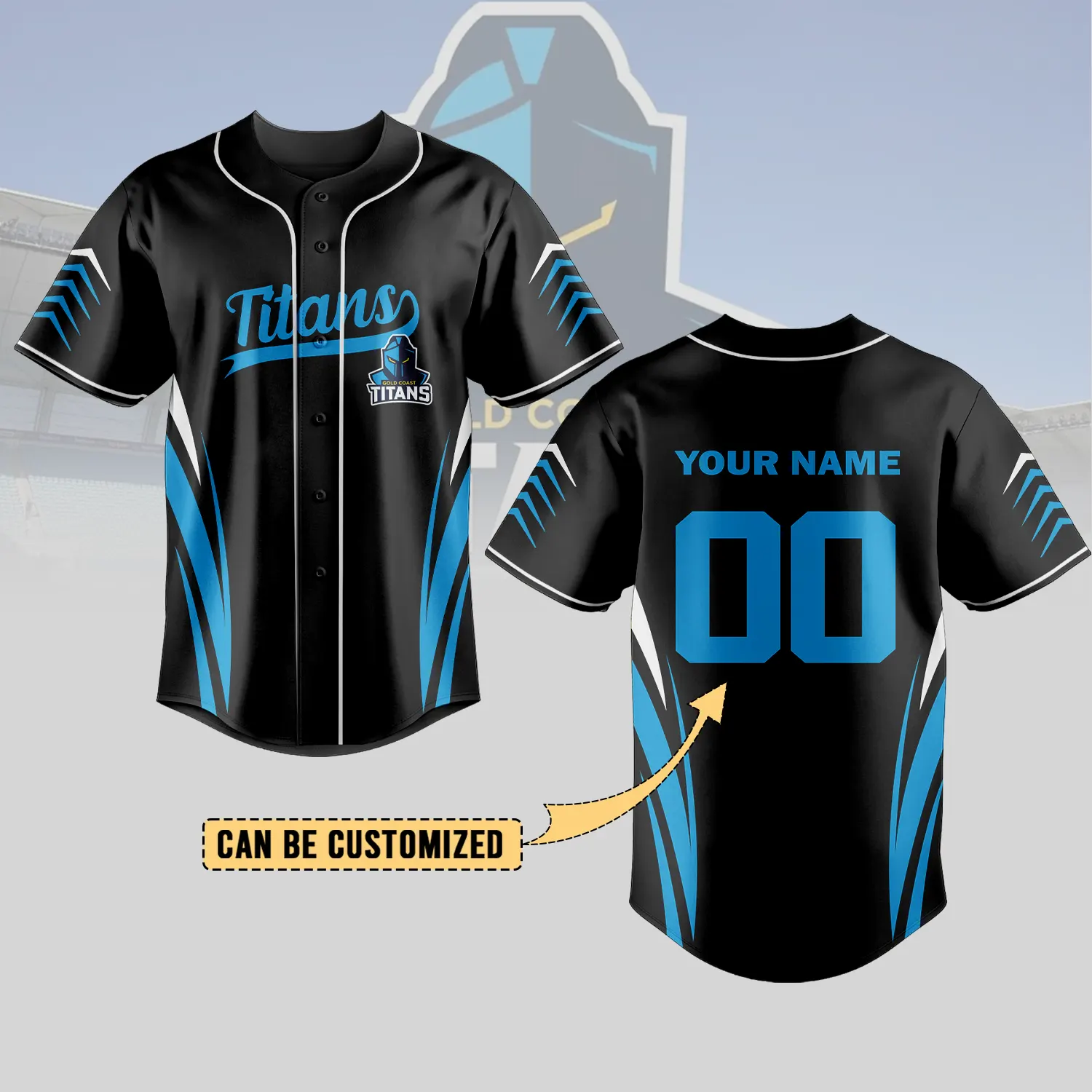 Auspiritmerch  Gold Coast Titans Personalized Baseball Jersey Gifts For Fans