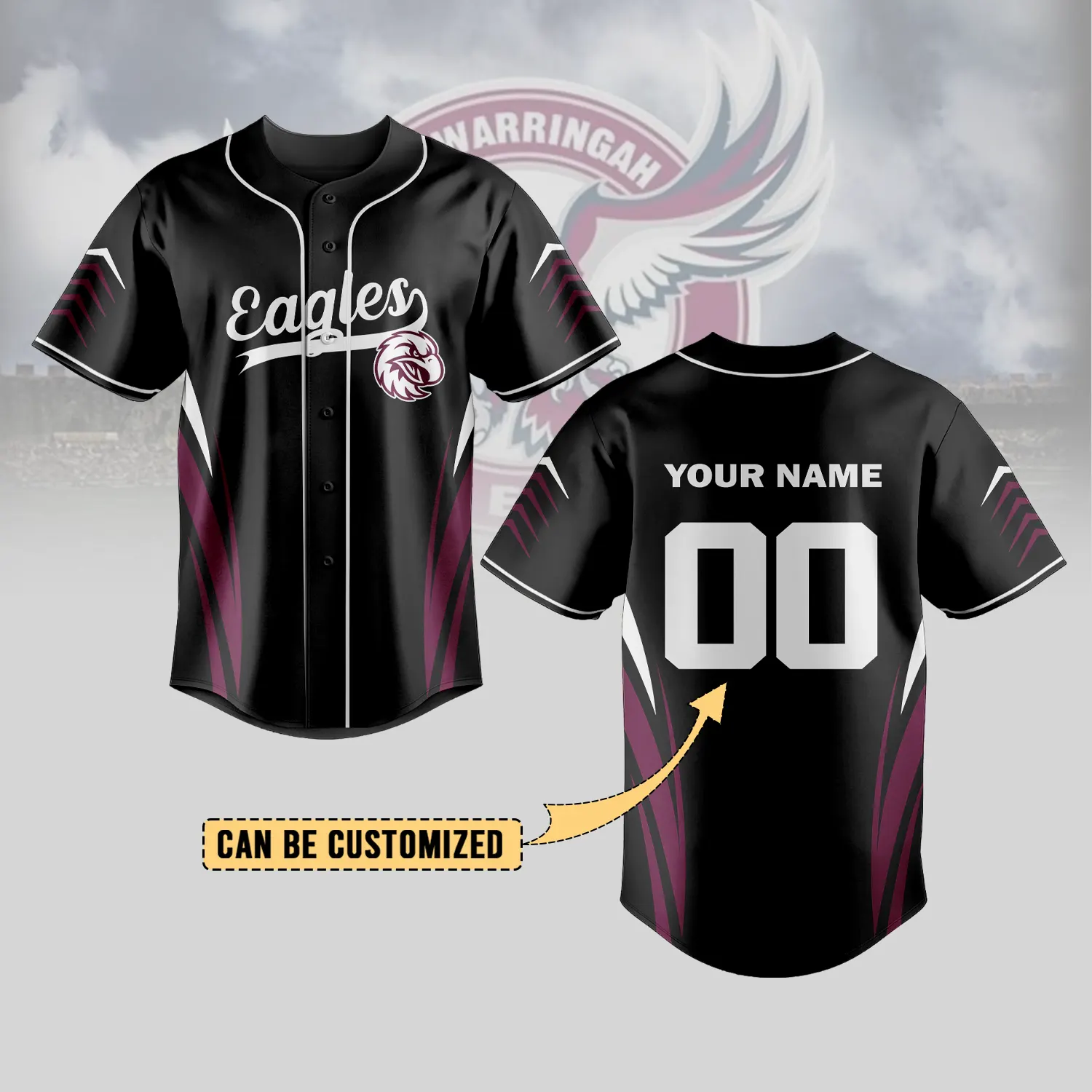 Auspiritmerch  Manly Warringah Sea Eagles Personalized Baseball Jersey Gifts For Fans