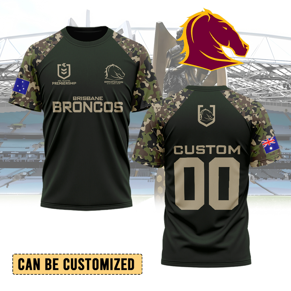 Auspiritmerch Brisbane Broncos Personalized T Shirt Gift For Fans
