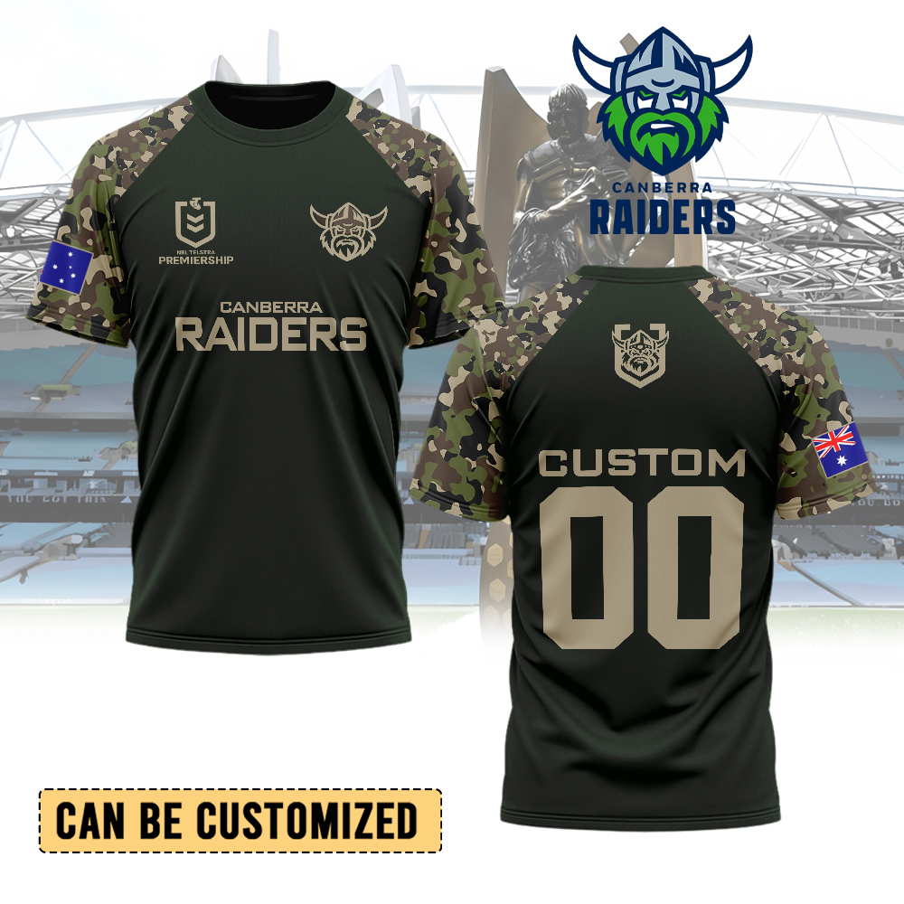 Auspiritmerch Canberra Raiders Personalized T Shirt Gift For Fans