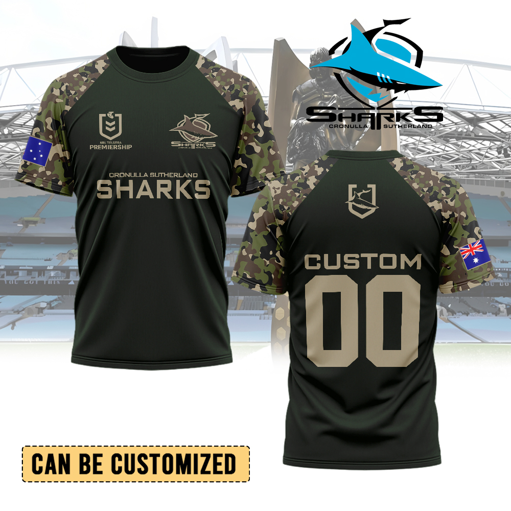 Auspiritmerch Cronulla-Sutherland Sharks Personalized T Shirt Gift For Fans