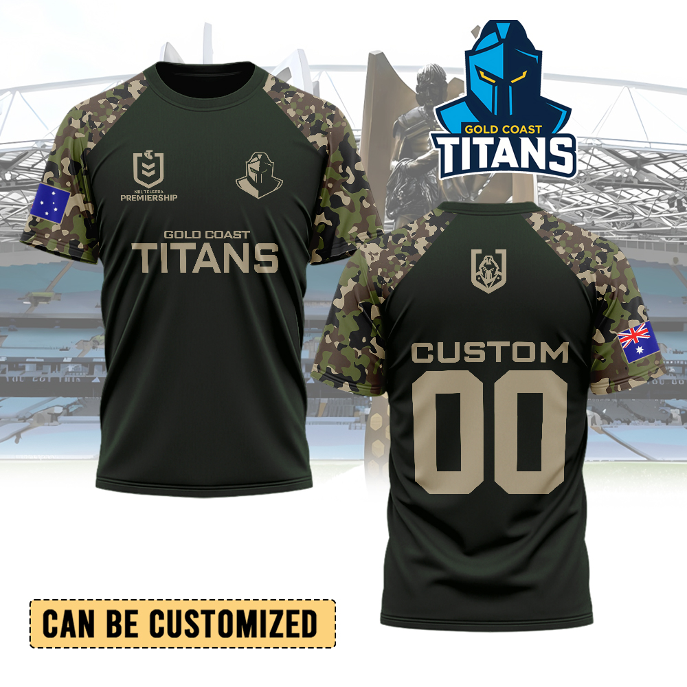 Auspiritmerch Gold Coast Titans Personalized T Shirt Gift For Fans