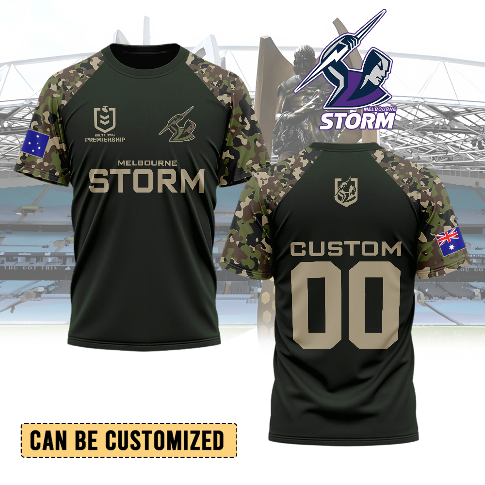 Auspiritmerch Melbourne Storm Personalized T Shirt Gift For Fans