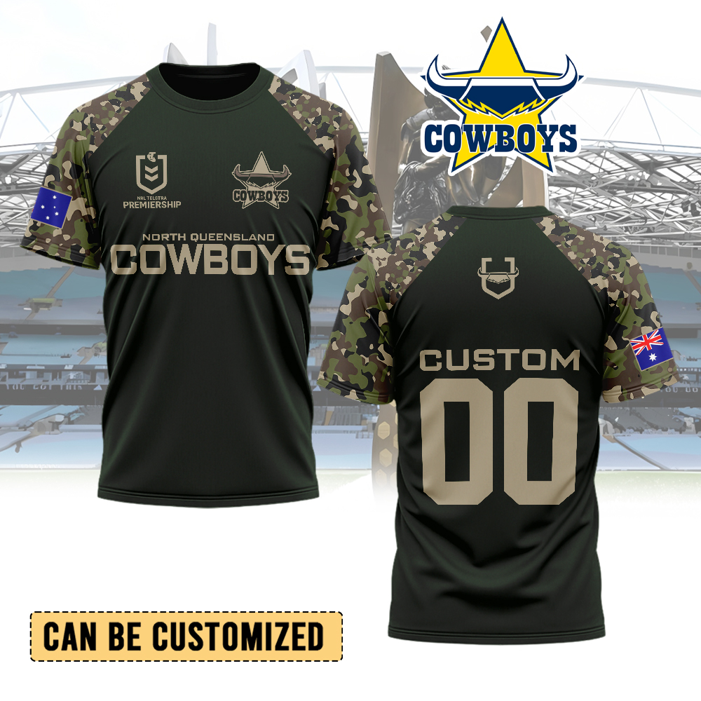 Auspiritmerch North Queensland Cowboys Personalized T Shirt Gift For Fans