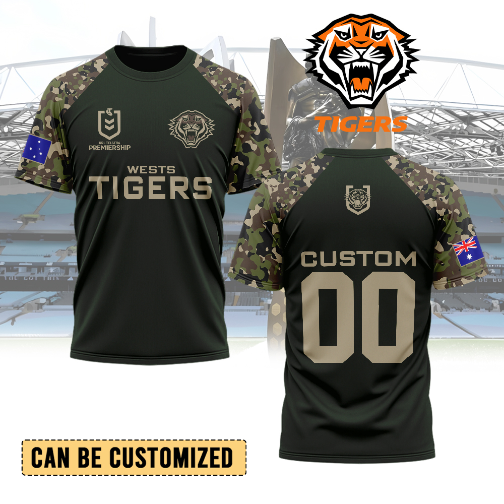 Auspiritmerch Wests Tigers Personalized T Shirt Gift For Fans
