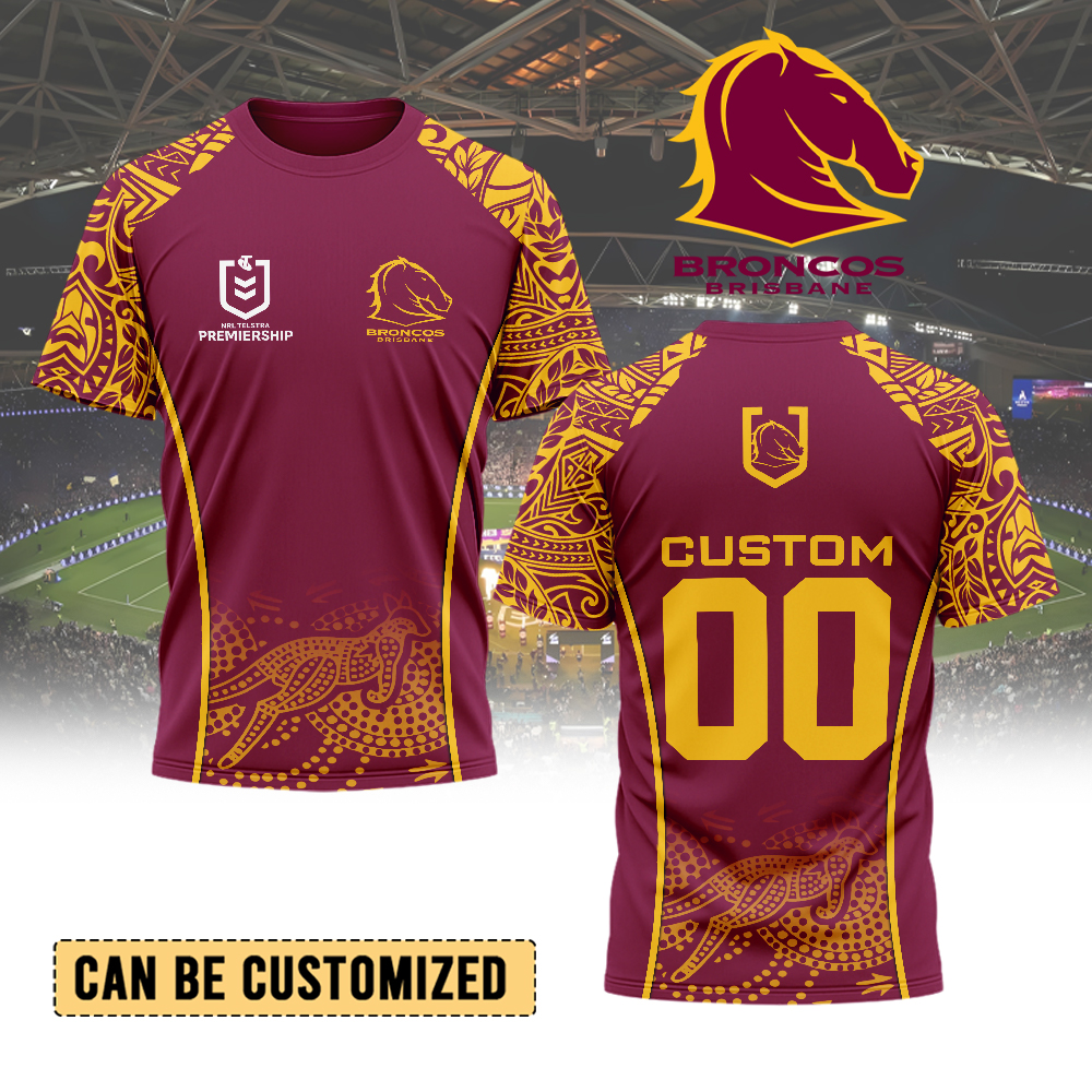 Auspiritmerch  Brisbane Broncos Personalized T Shirt Gift For Fans