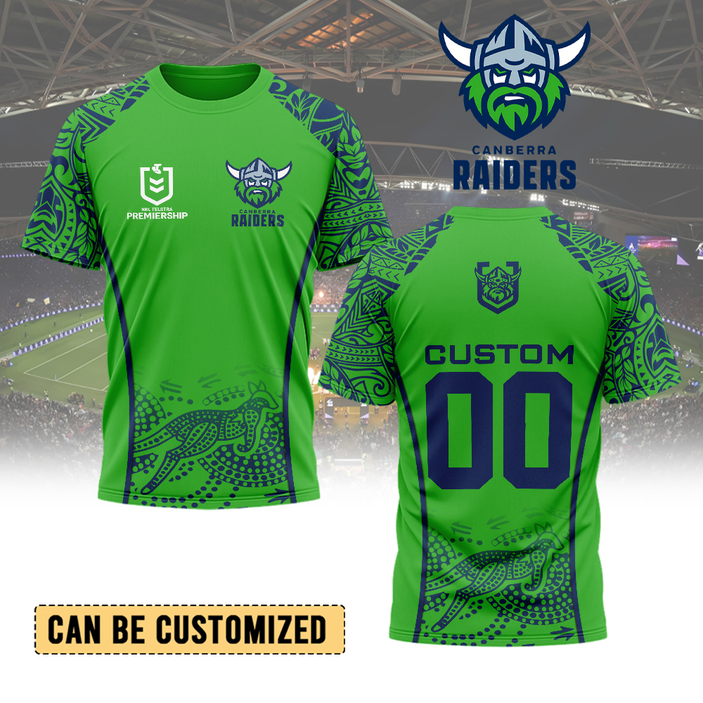 Auspiritmerch  Canberra Raiders Personalized T Shirt Gift For Fans