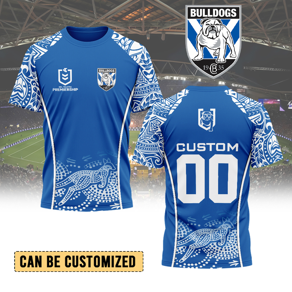 Auspiritmerch  Canterbury-Bankstown Bulldogs Personalized T Shirt Gift For Fans