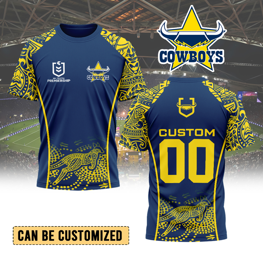 Auspiritmerch  North Queensland Cowboys Personalized T Shirt Gift For Fans