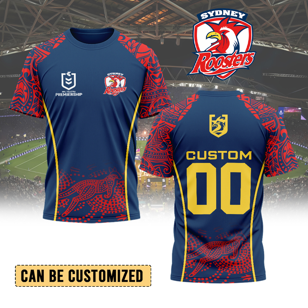 Auspiritmerch  Sydney Roosters Personalized T Shirt Gift For Fans