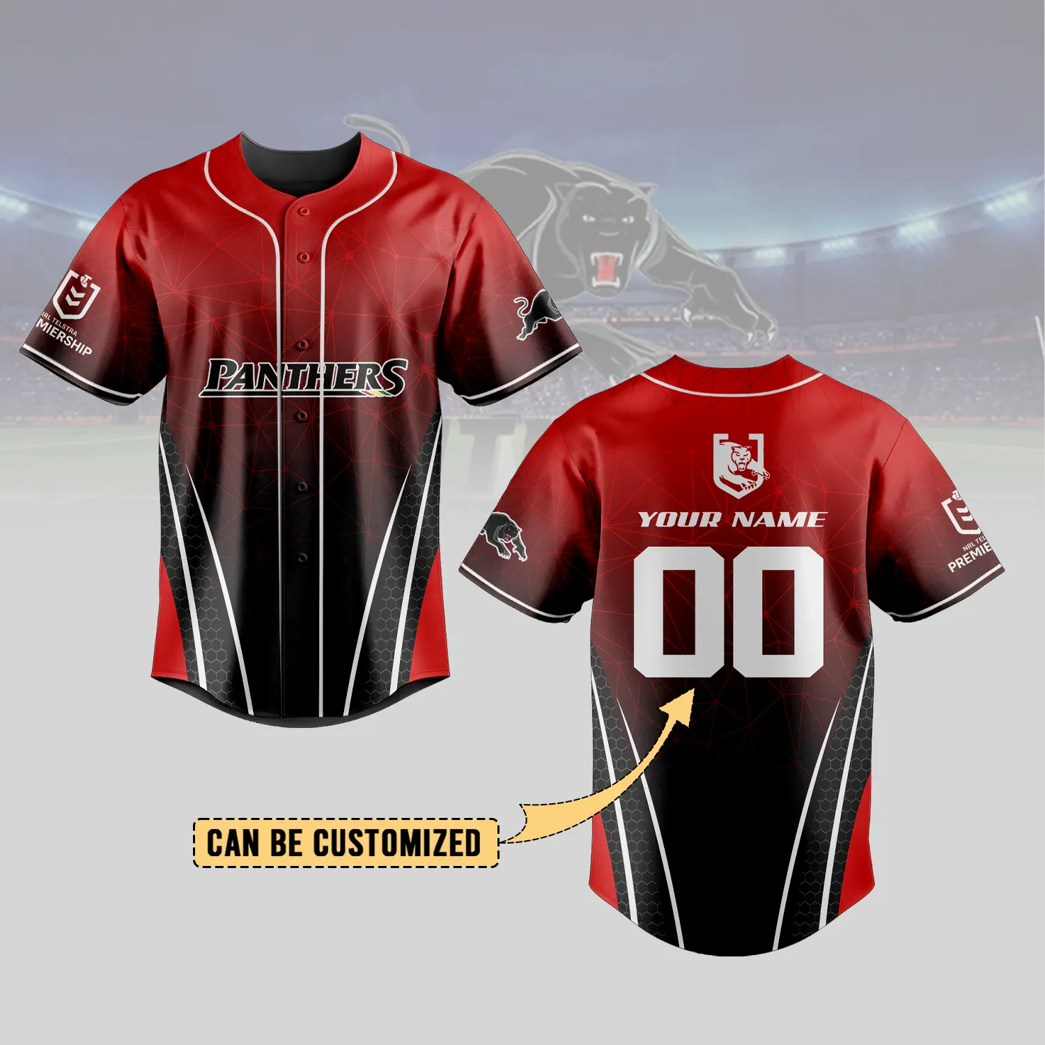 Auspiritmerch  Penrith Panthers Personalized Baseball Jersey Gifts For Fans