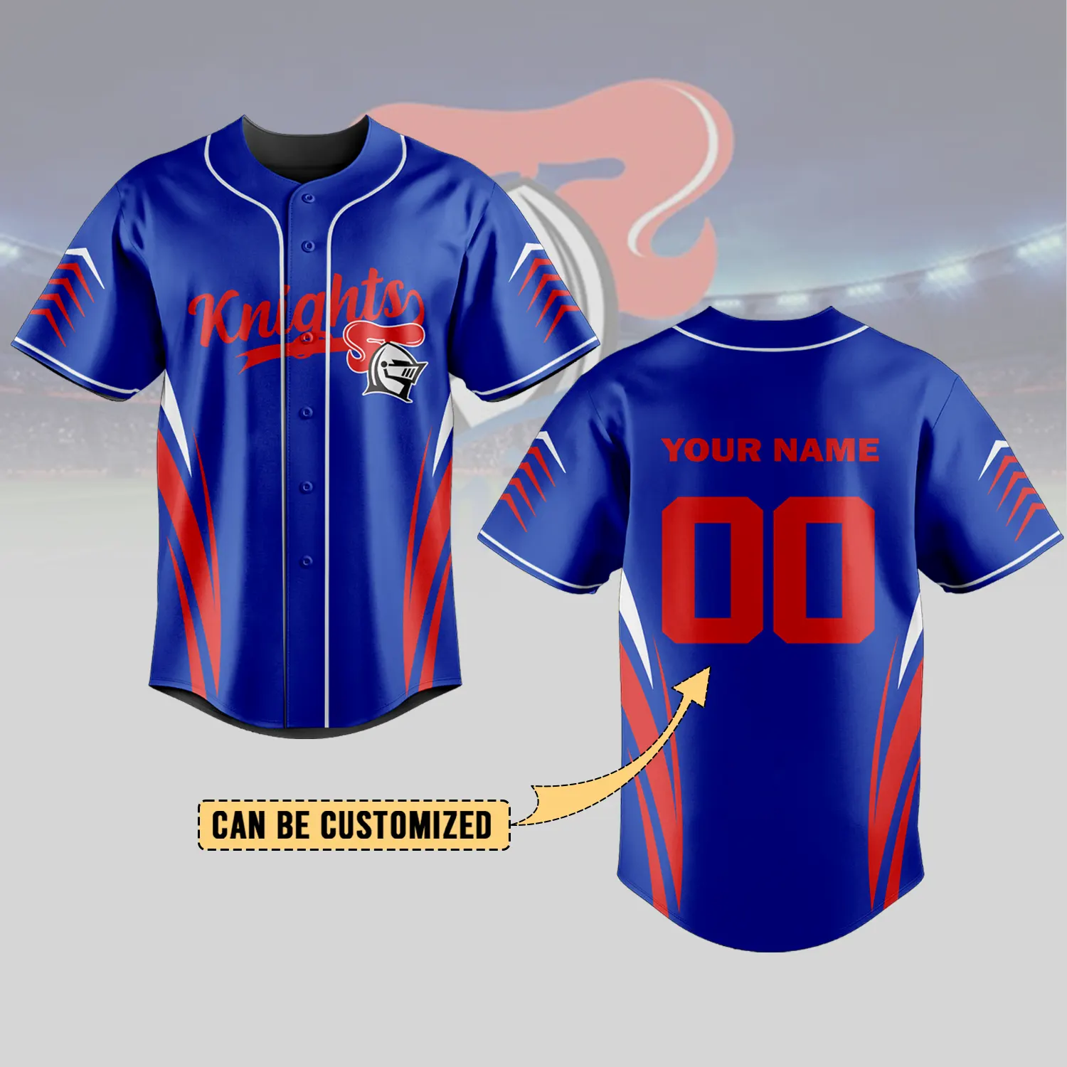 Auspiritmerch  Newcastle Knights Personalized Baseball Jersey Gifts For Fans