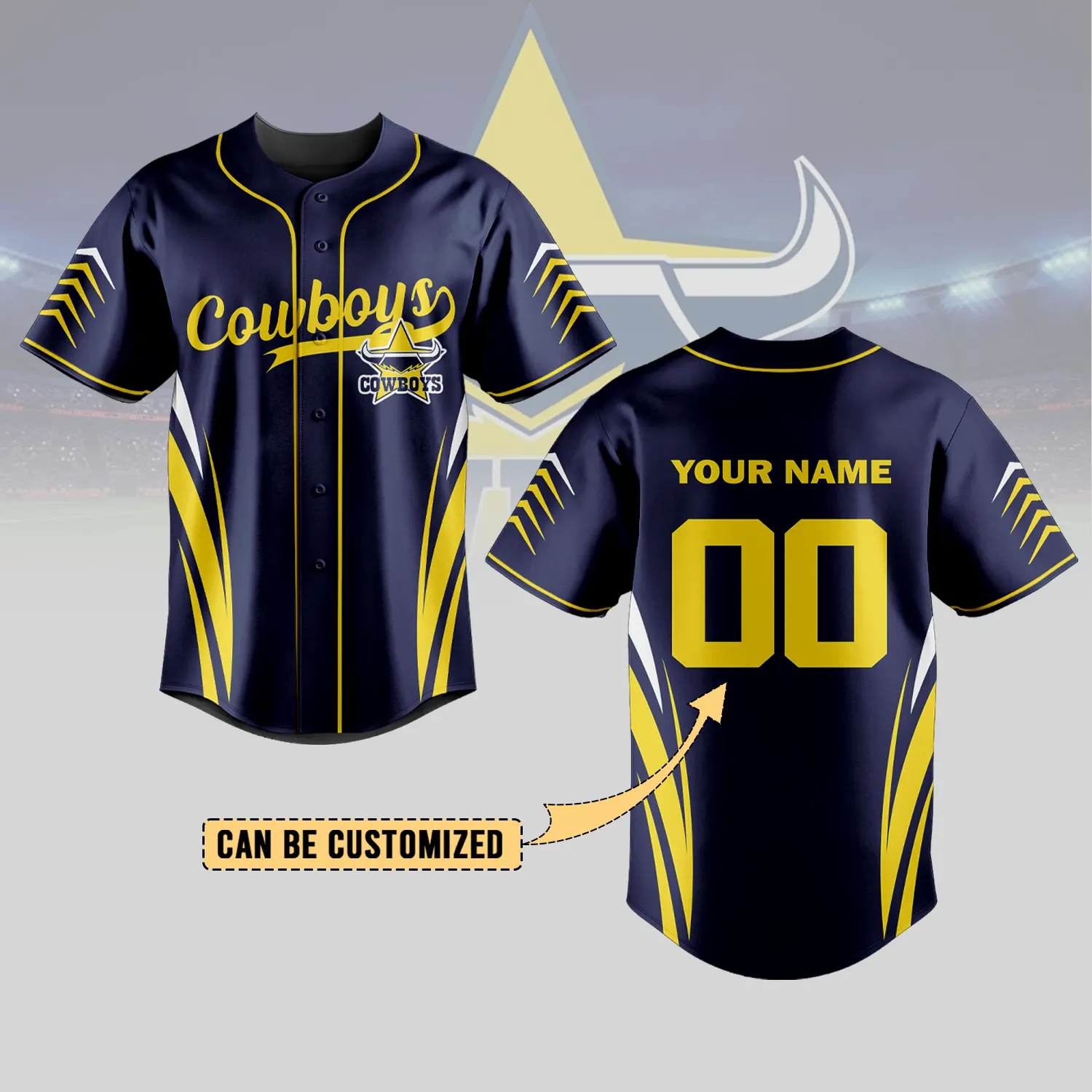 Auspiritmerch  North Queensland Cowboys Personalized Baseball Jersey Gifts For Fans