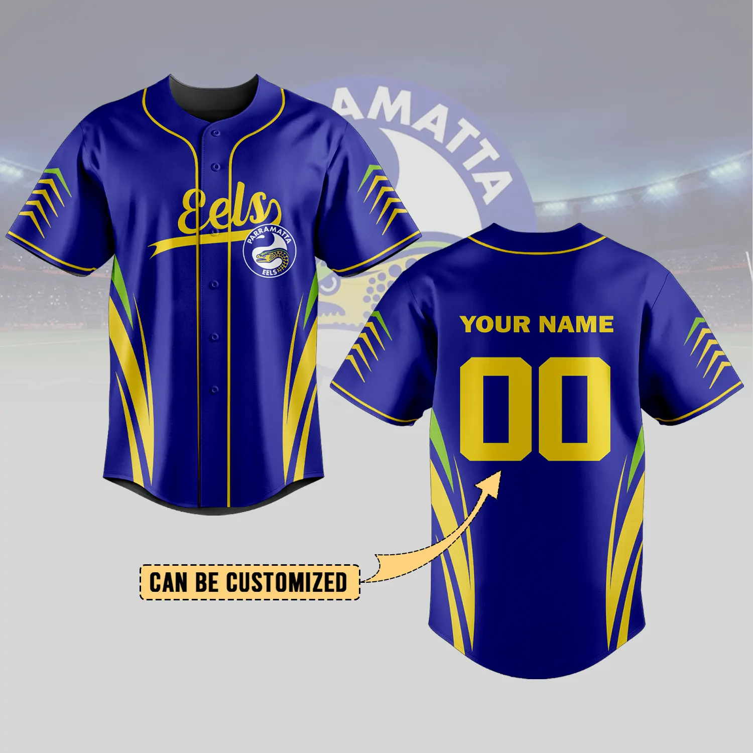 Auspiritmerch  Parramatta Eels Personalized Baseball Jersey Gifts For Fans