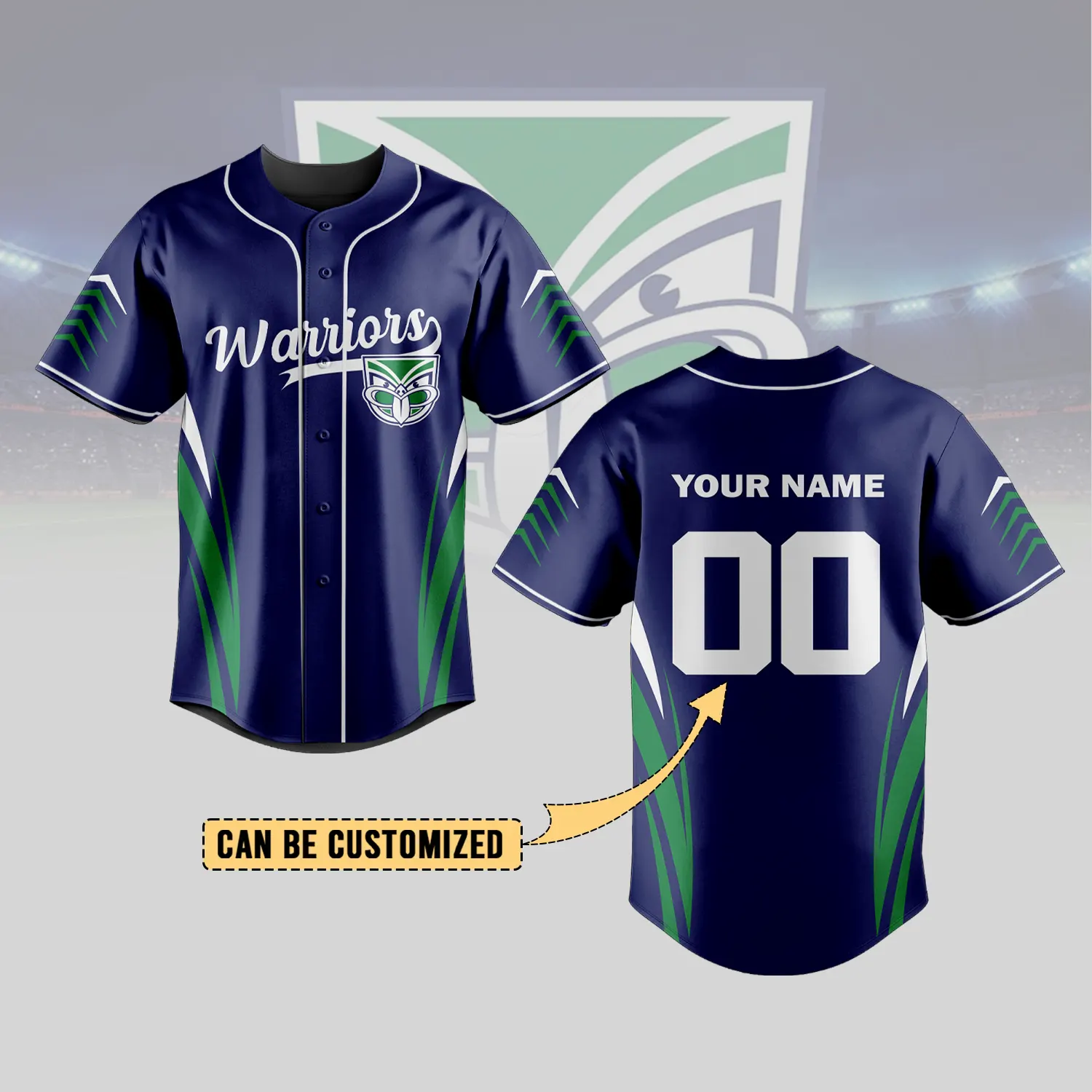 Auspiritmerch  New Zealand Warriors Personalized Baseball Jersey Gifts For Fans