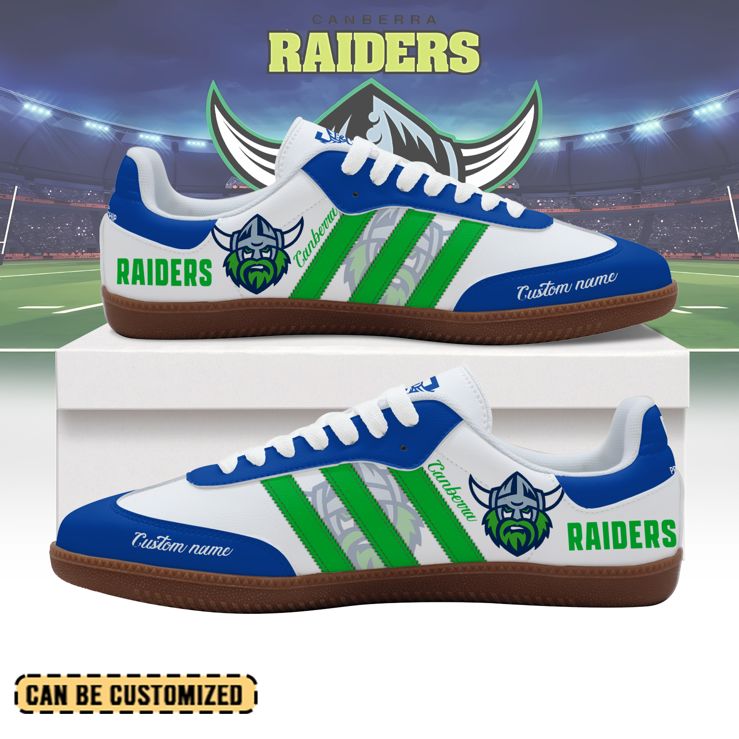 Auspiritmerch Canberra Raiders Samba Shoes For Men And Women