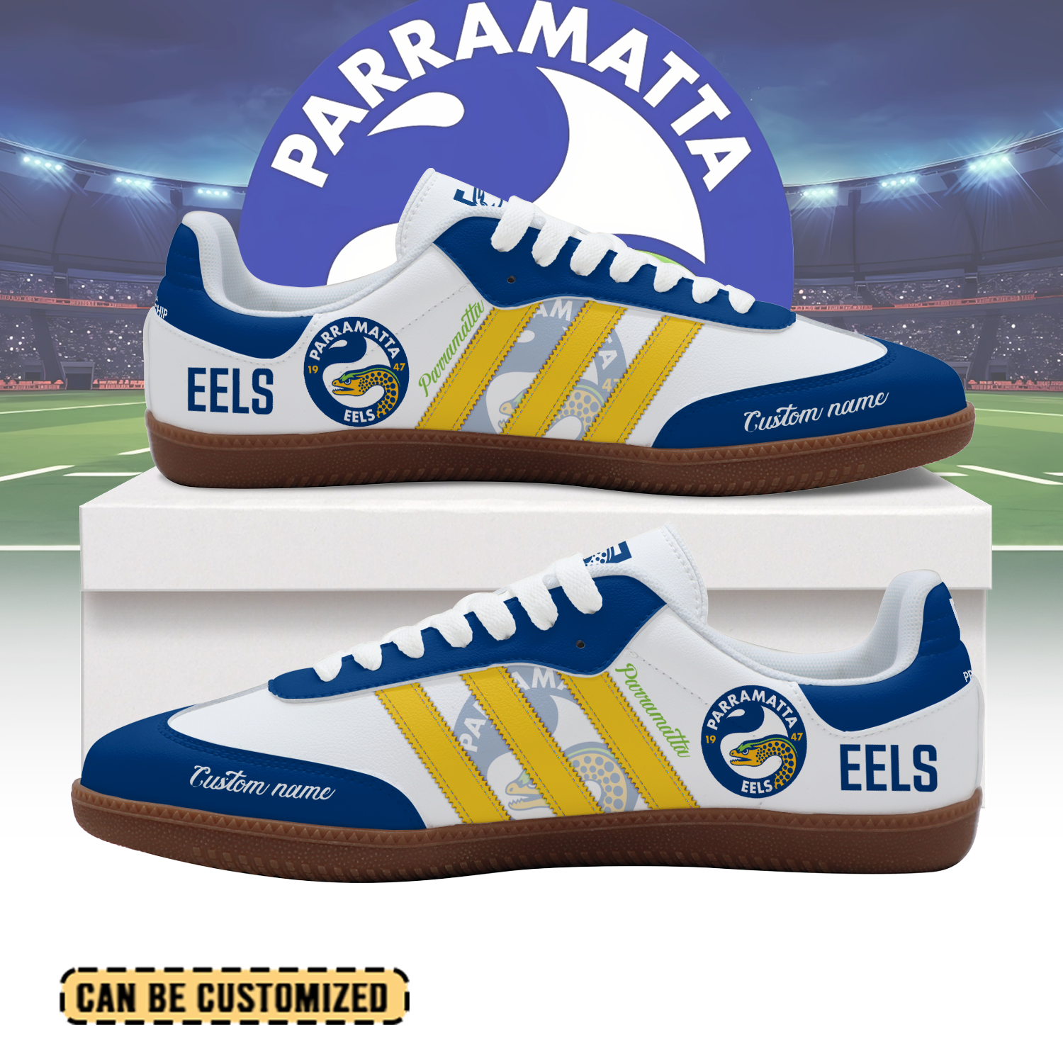 Auspiritmerch Parramatta Eels Samba Shoes For Men And Women