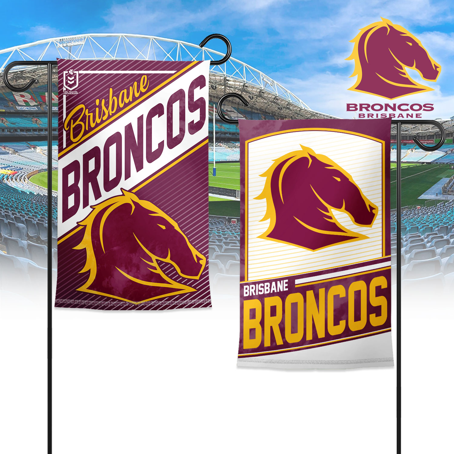 Auspiritmerch Brisbane Broncos Garden Flag Gift For Fans