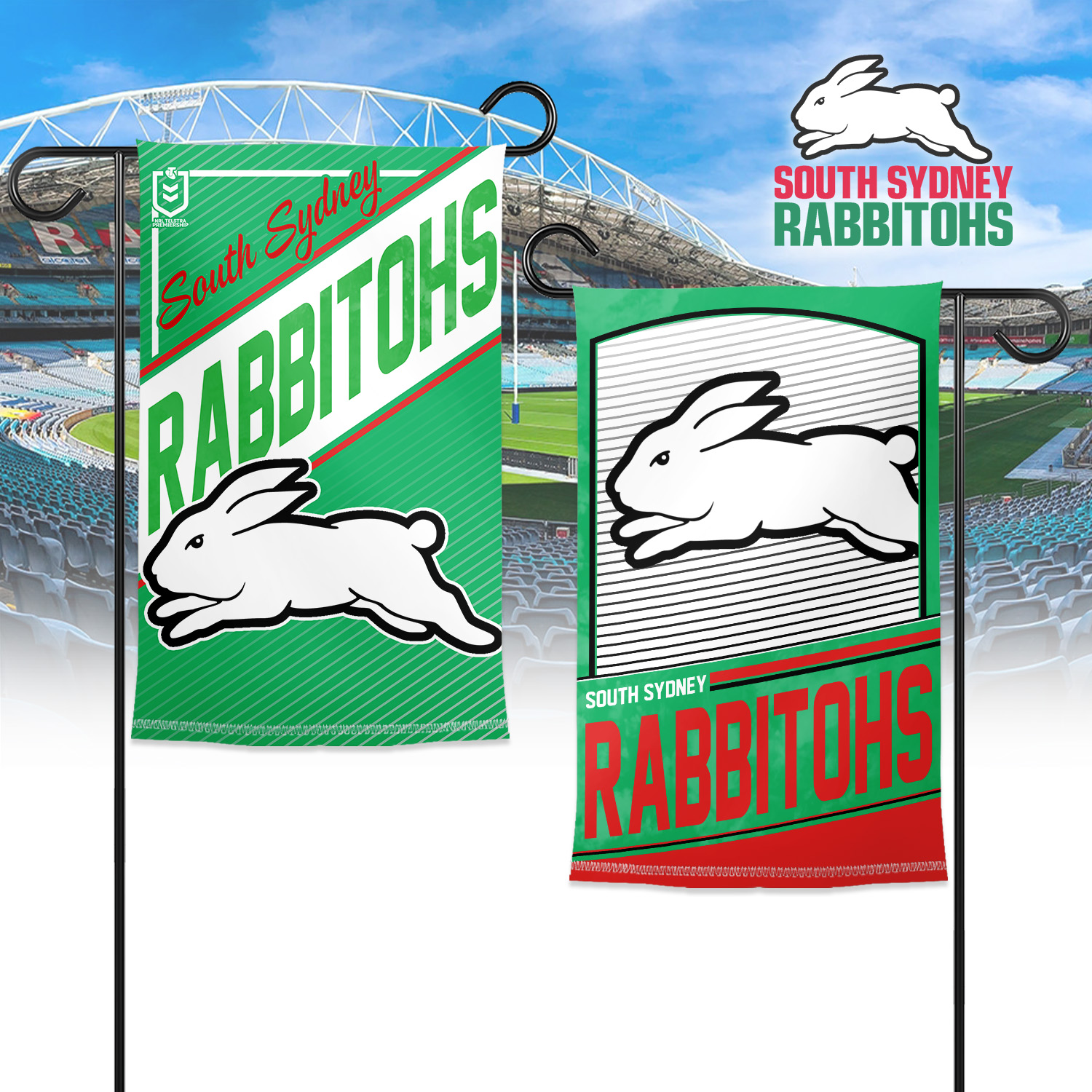 Auspiritmerch South Sydney Rabbitohs Garden Flag Gift For Fans