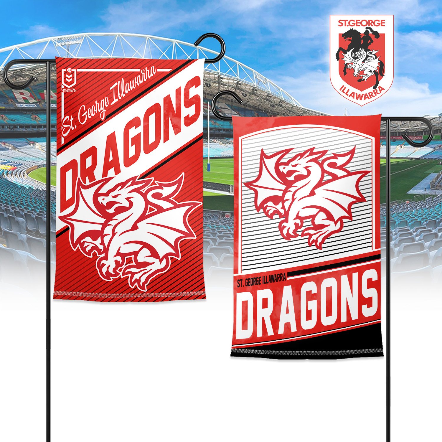 Auspiritmerch St. George Illawarra Dragons Garden Flag Gift For Fans