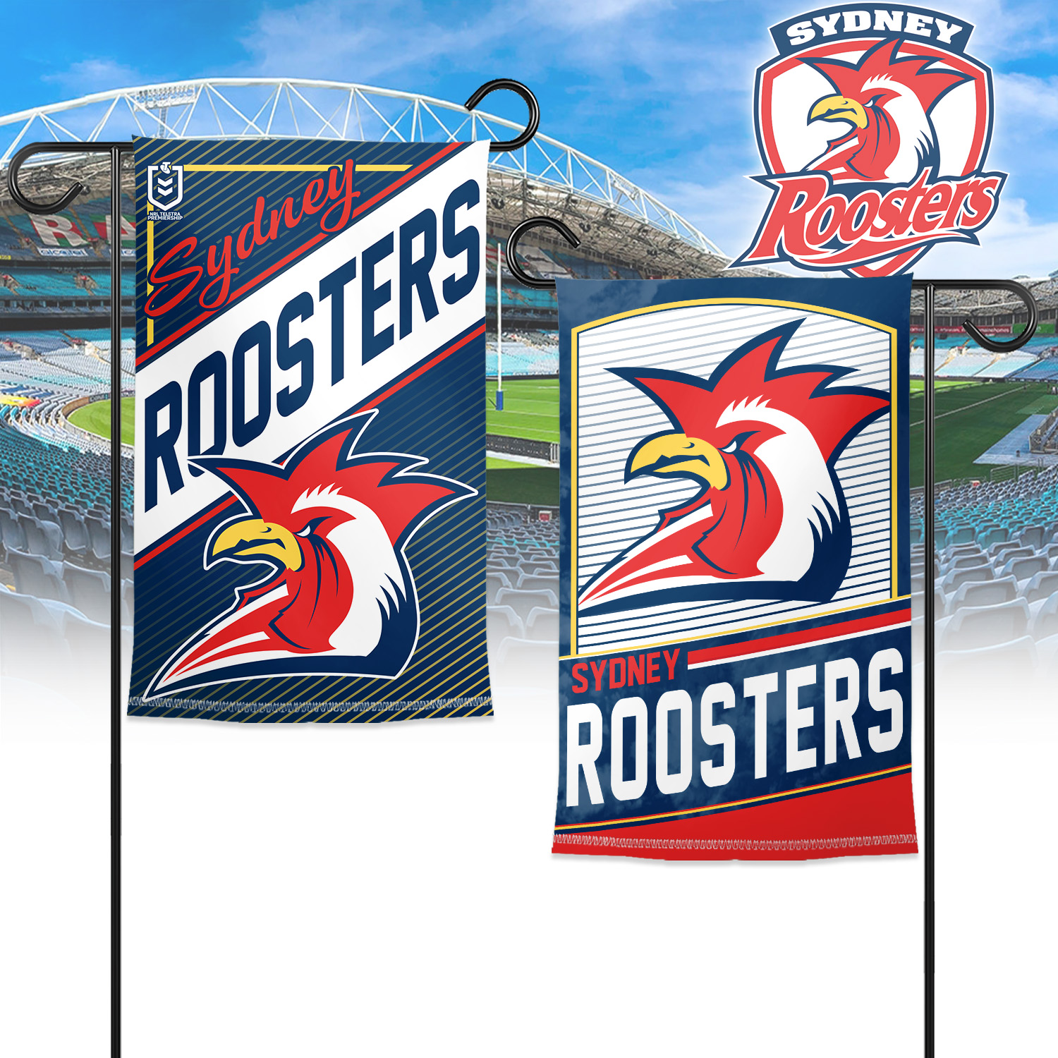 Auspiritmerch Sydney Roosters Garden Flag Gift For Fans