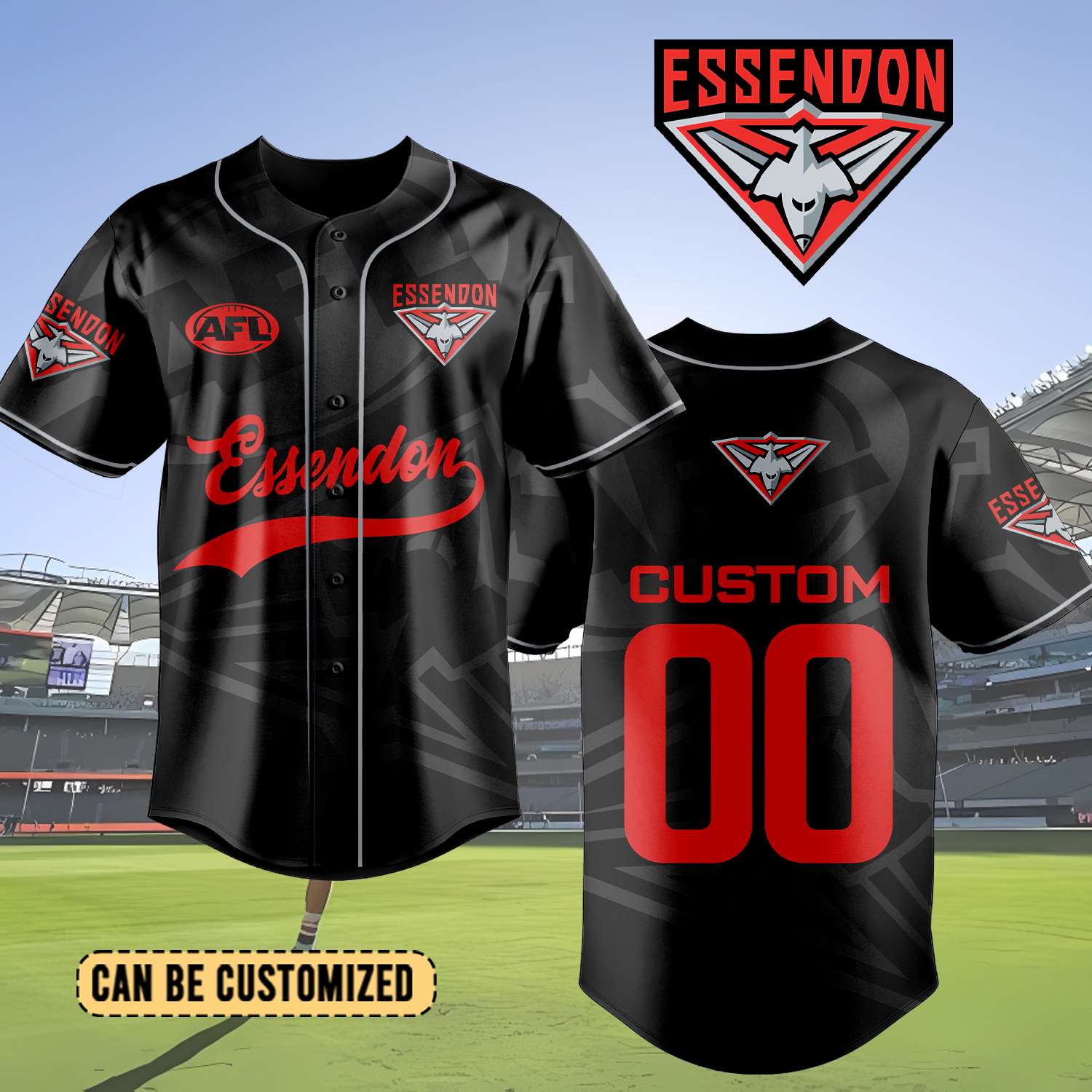 Auspiritmerch Essendon Personalized Baseball Jersey Gift For Fans