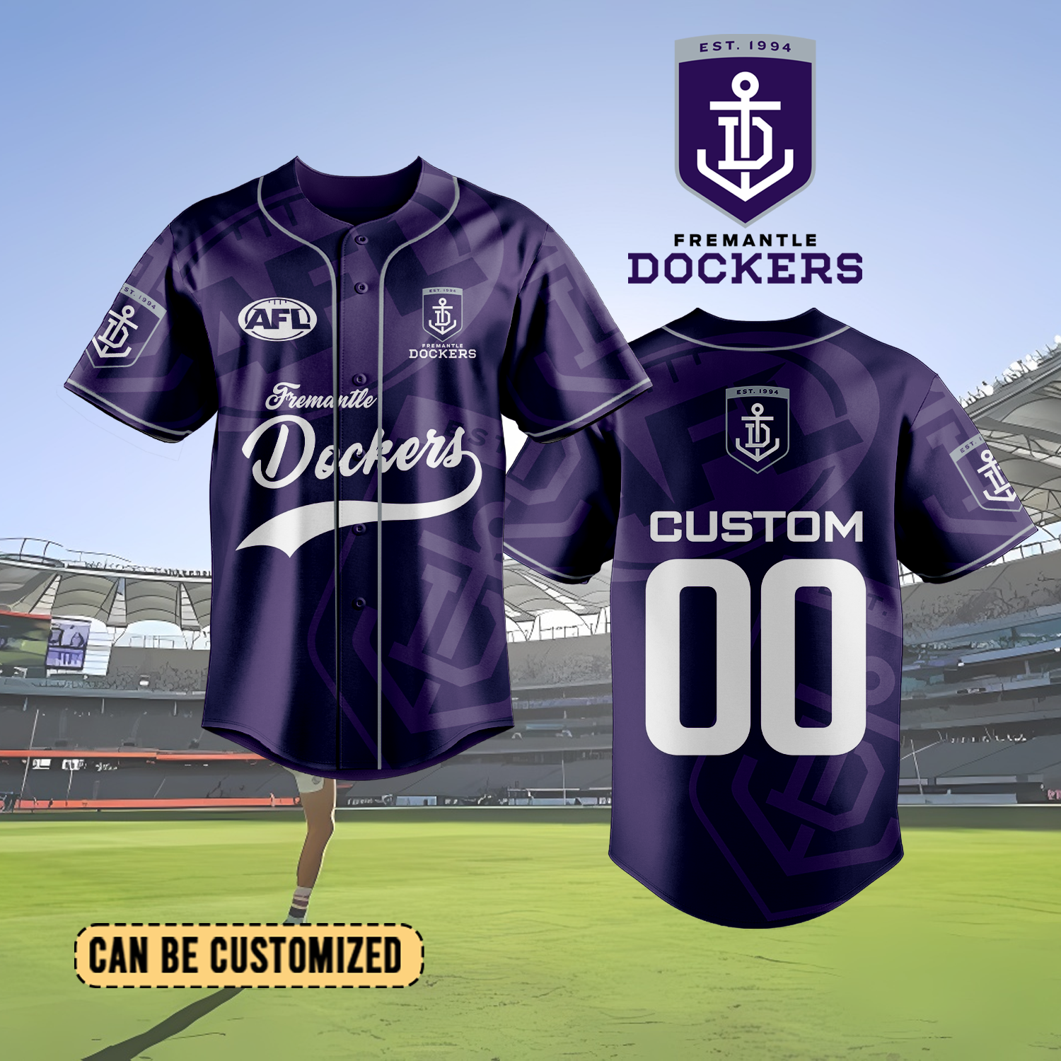 Auspiritmerch Fremantle Dockers Personalized Baseball Jersey Gift For Fans