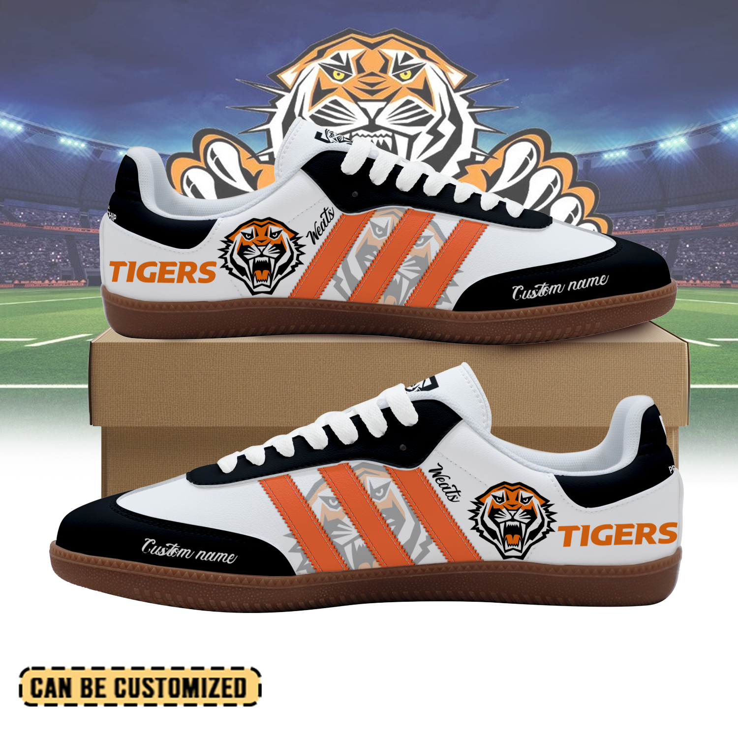 Auspiritmerch Wests Tigers Samba Shoes For Men And Women