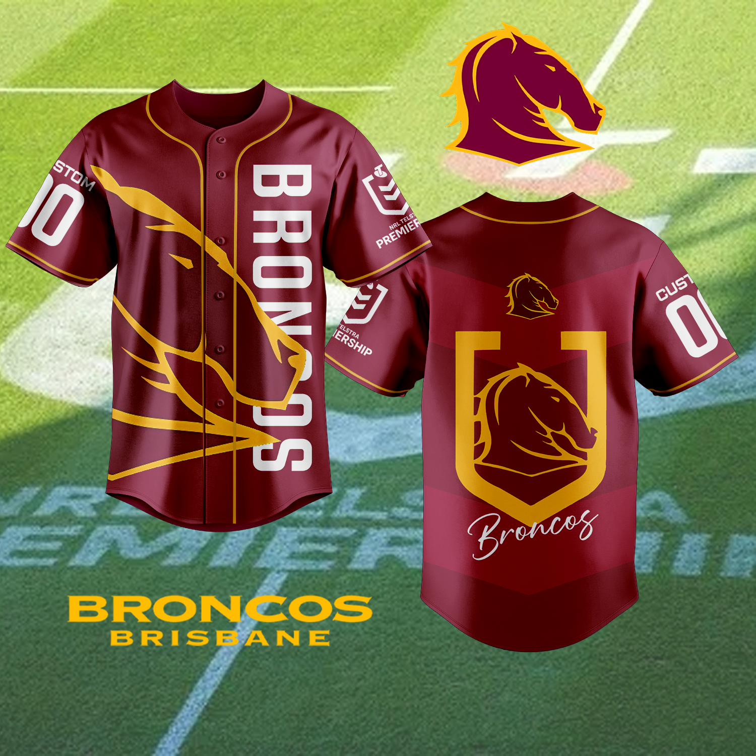 Auspiritmerch Brisbane Broncos Personalized Baseball Jersey Gifts For Fans