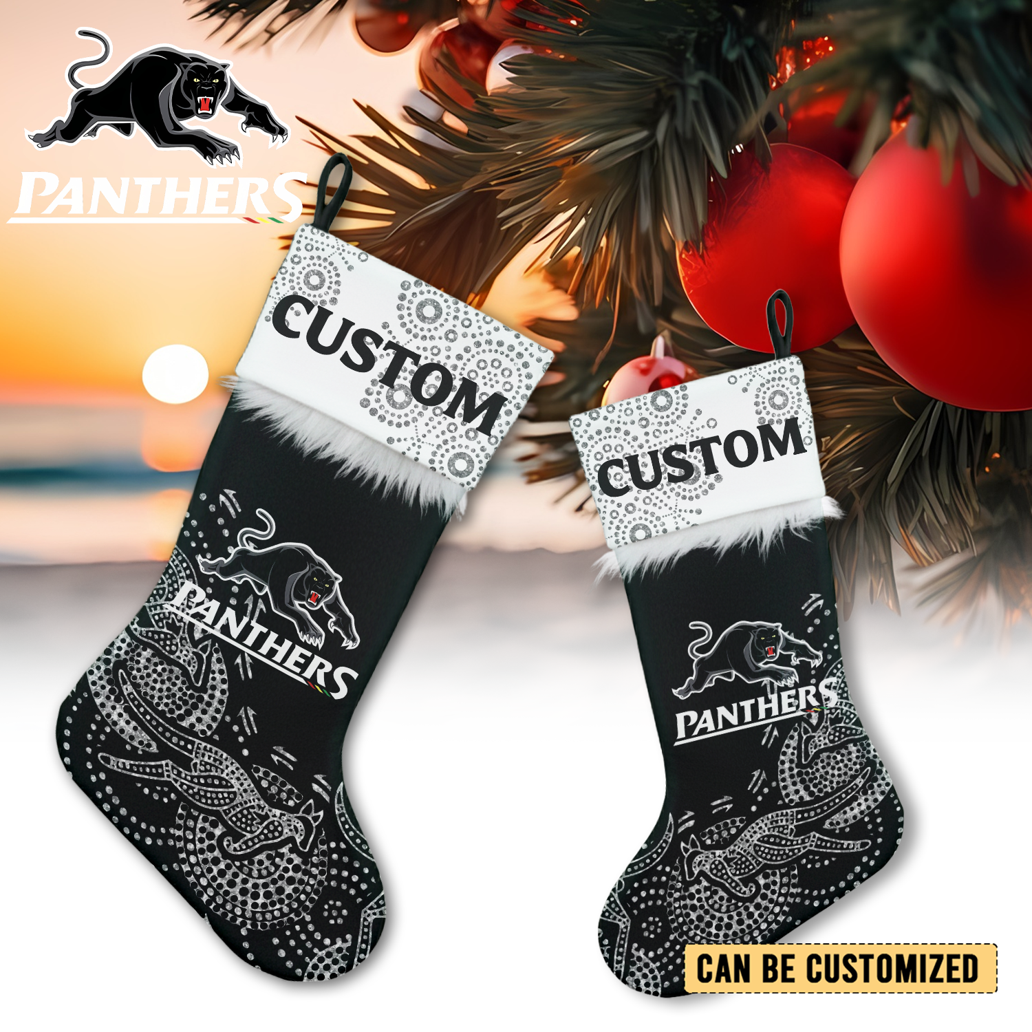 Auspiritmerch Penrith Panthers Personalized Christmas Stockings Gift For Fan