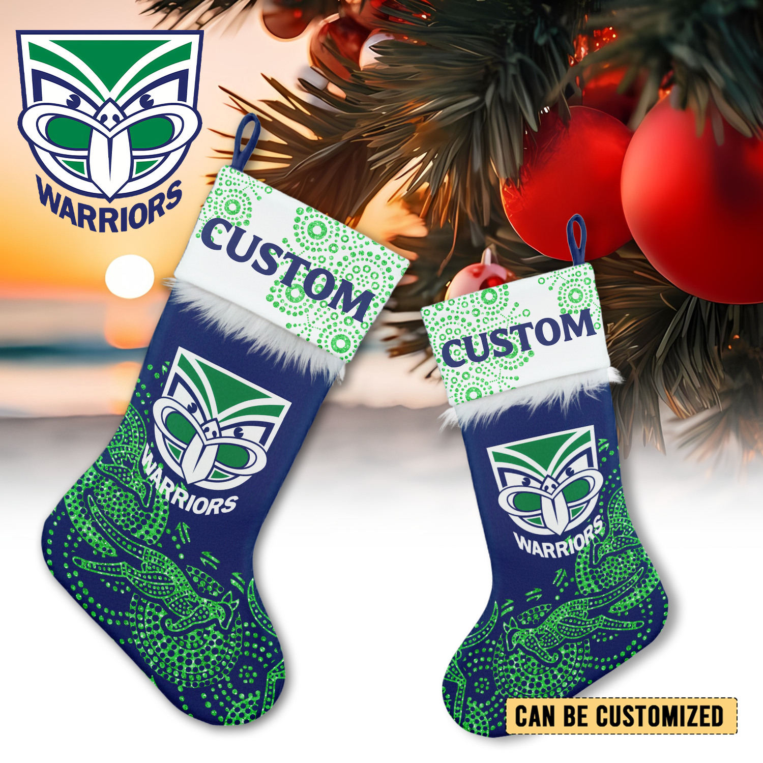 Auspiritmerch New Zealand Warriors Personalized Christmas Stockings Gift For Fan