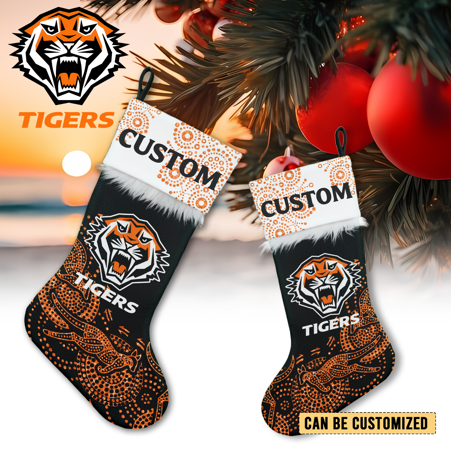 Auspiritmerch Wests Tigers Personalized Christmas Stockings Gift For Fan