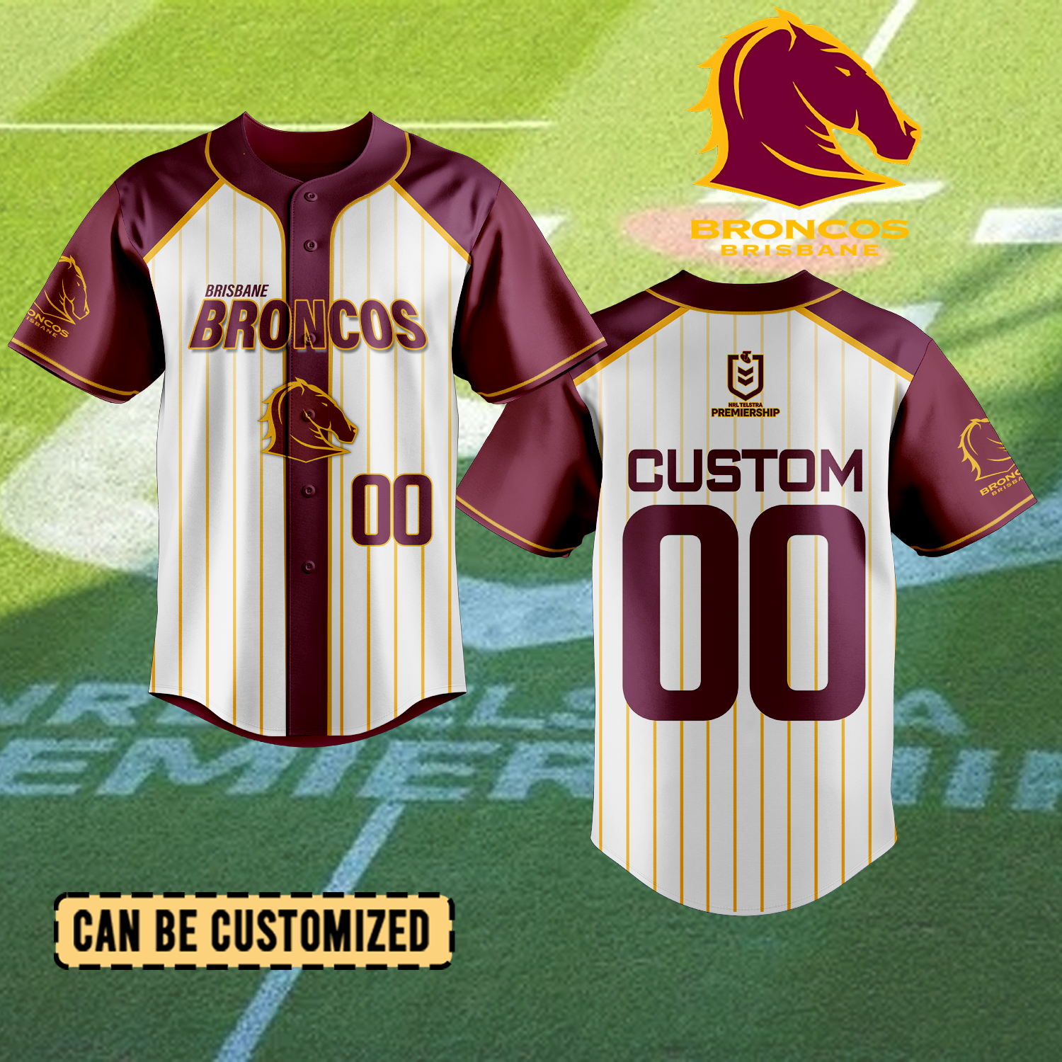 Auspiritmerch Brisbane Broncos Personalized Baseball Jersey Gifts For Fans