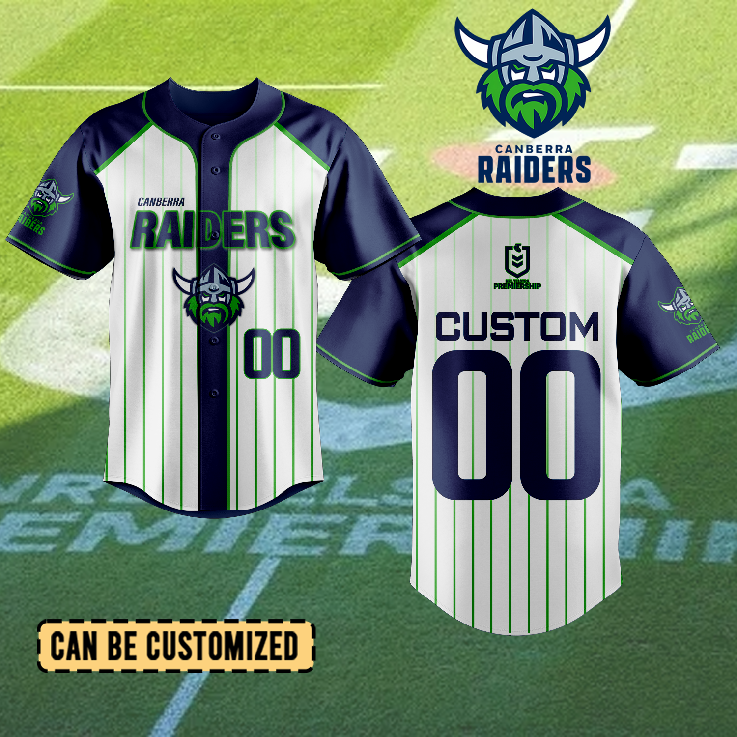 Auspiritmerch Canberra Raiders Personalized Baseball Jersey Gifts For Fans