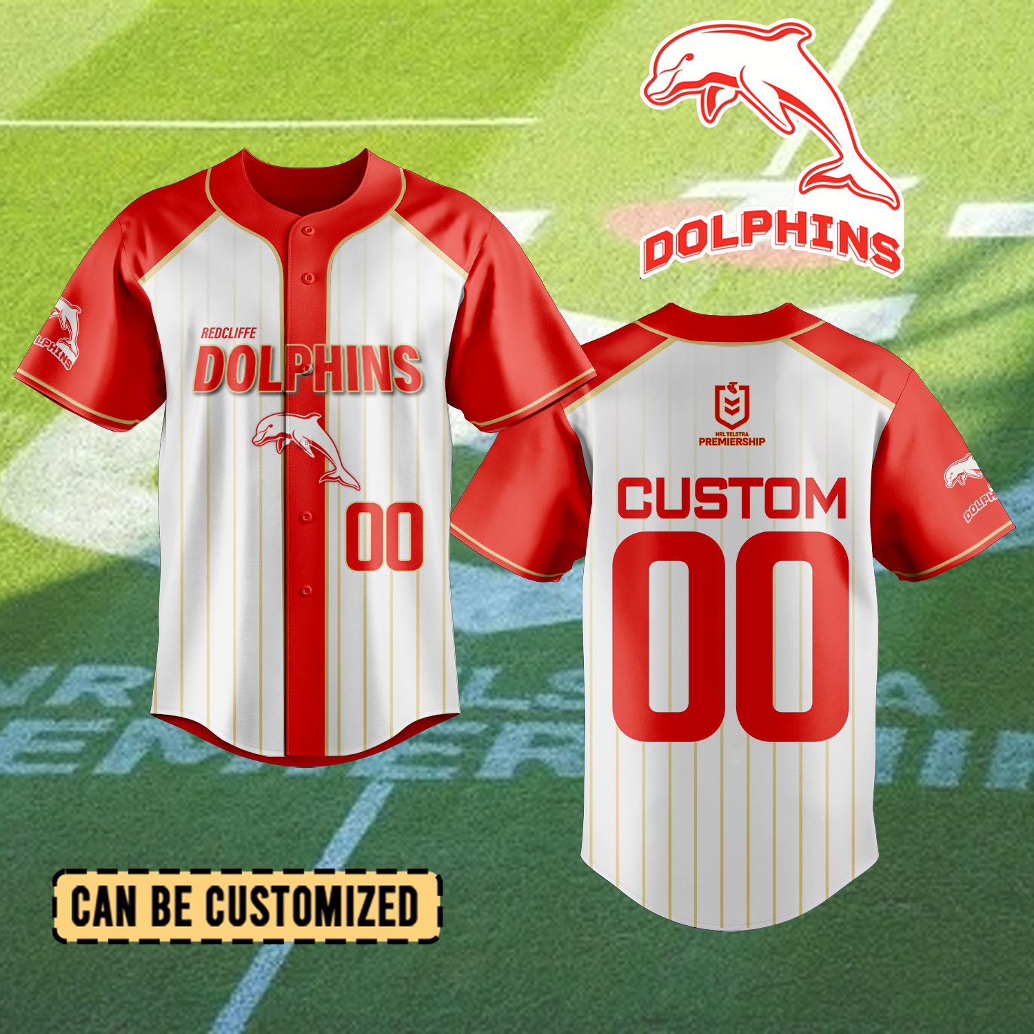 Auspiritmerch Dolphins Personalized Baseball Jersey Gifts For Fans