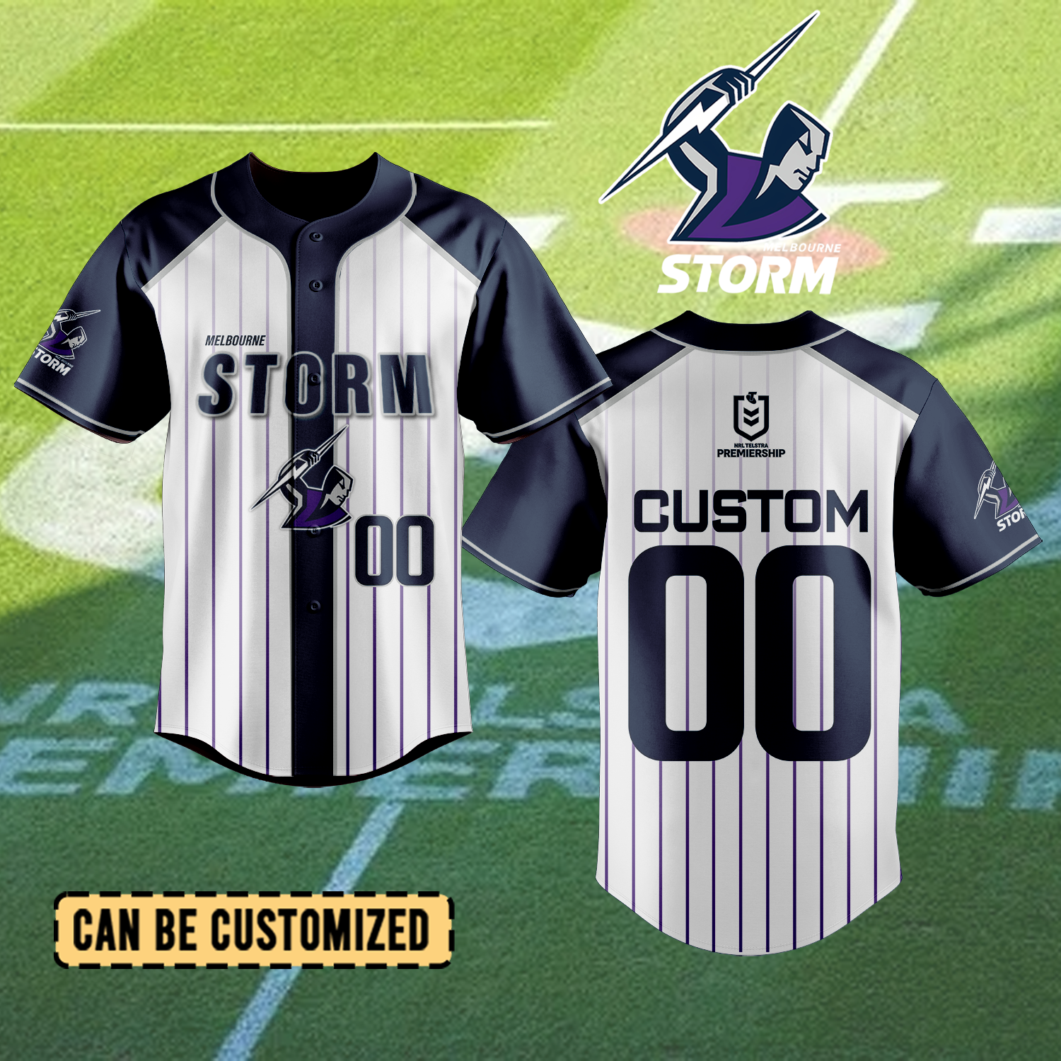 Auspiritmerch Melbourne Storm Personalized Baseball Jersey Gifts For Fans