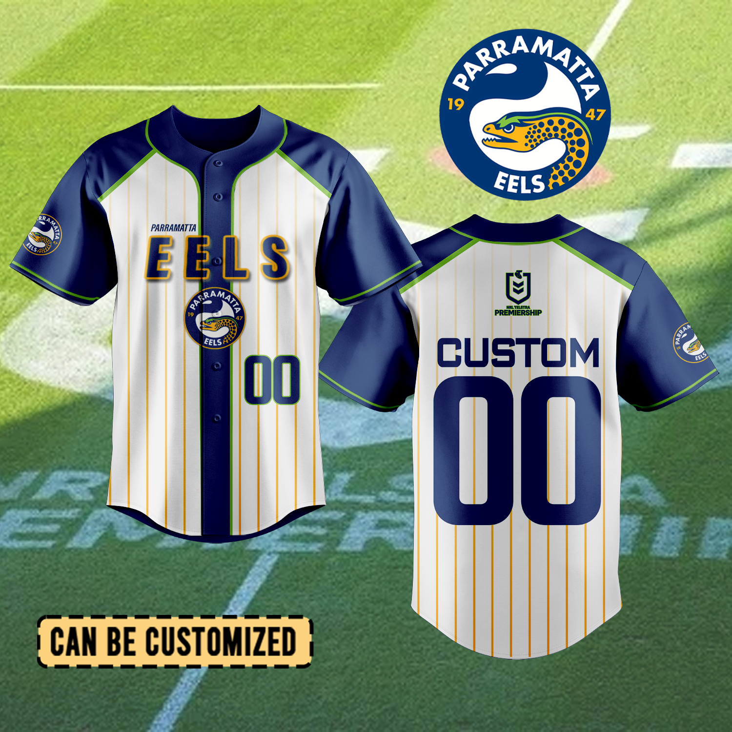Auspiritmerch Parramatta Eels Personalized Baseball Jersey Gifts For Fans