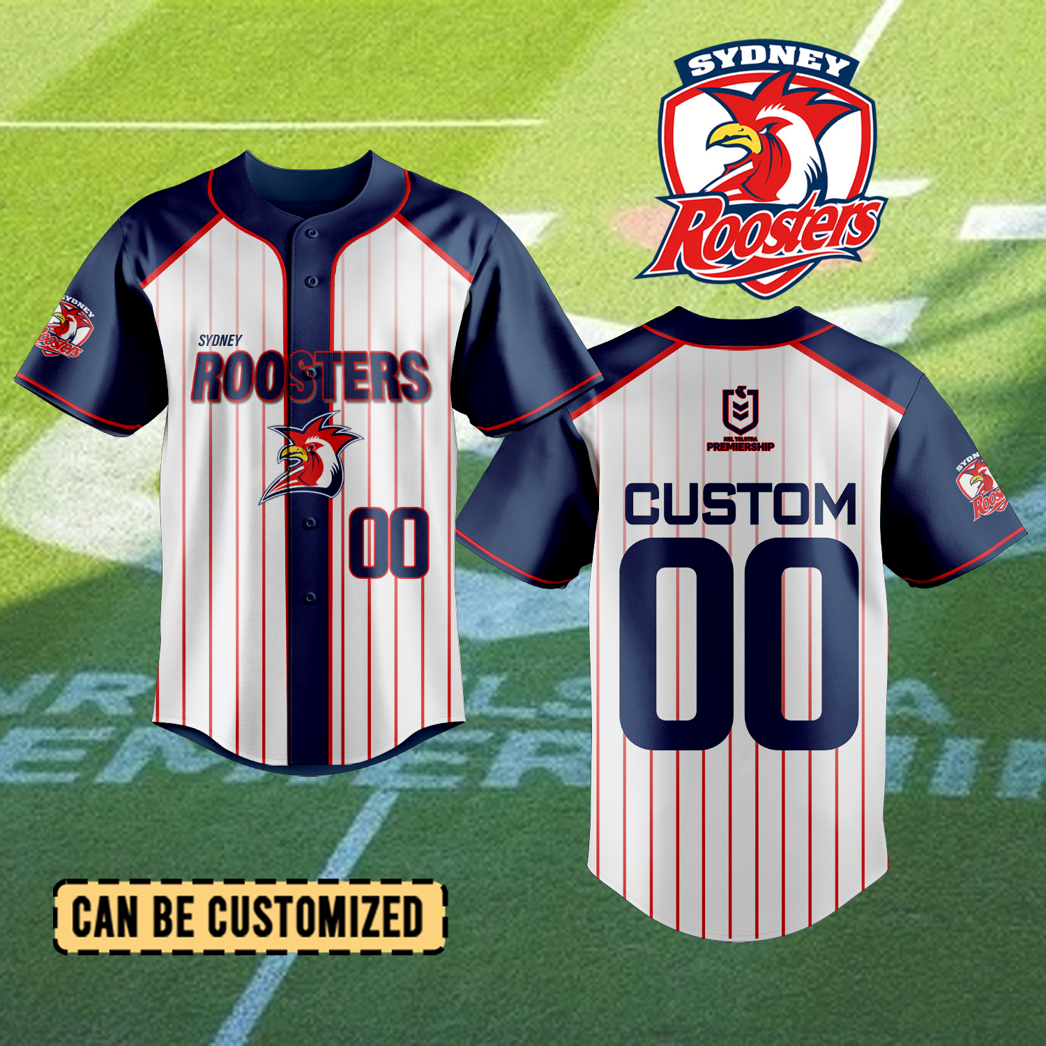 Auspiritmerch Sydney Roosters Personalized Baseball Jersey Gifts For Fans