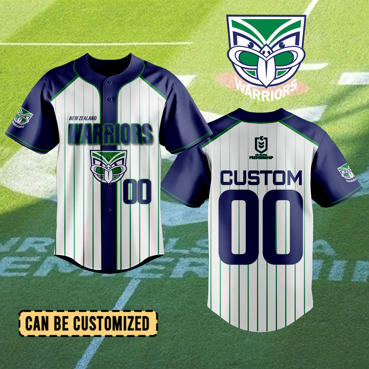 Auspiritmerch New Zealand Warriors Personalized Baseball Jersey Gifts For Fans