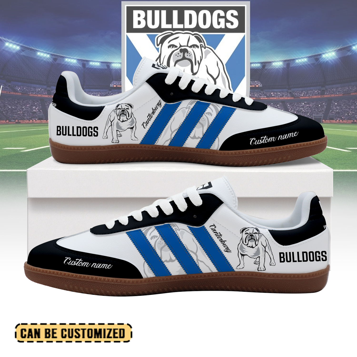 Auspiritmerch Canterbury-Bankstown Bulldogs Samba Shoes For Men And Women