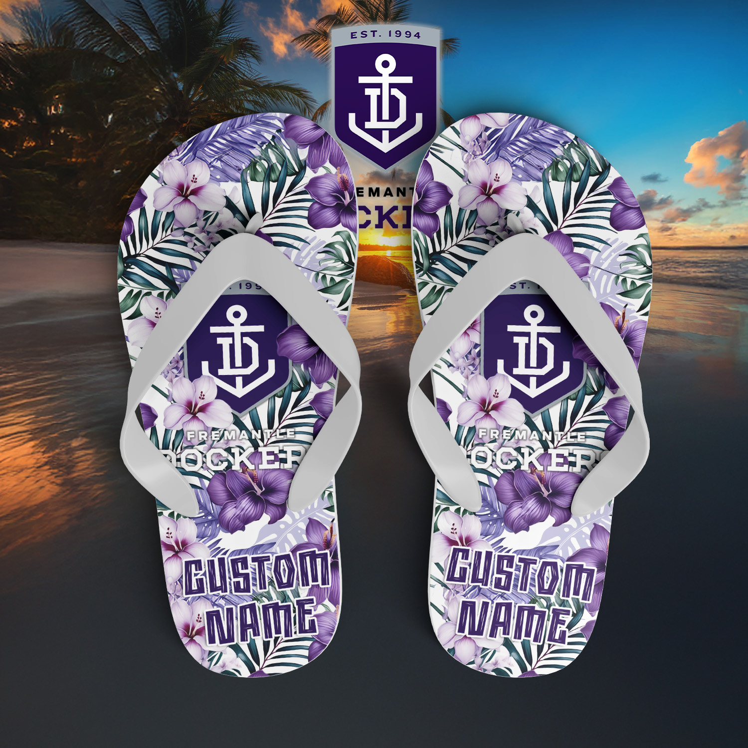 Auspiritmerch Fremantle Dockers Personalized Flip Flops Gift For Fans