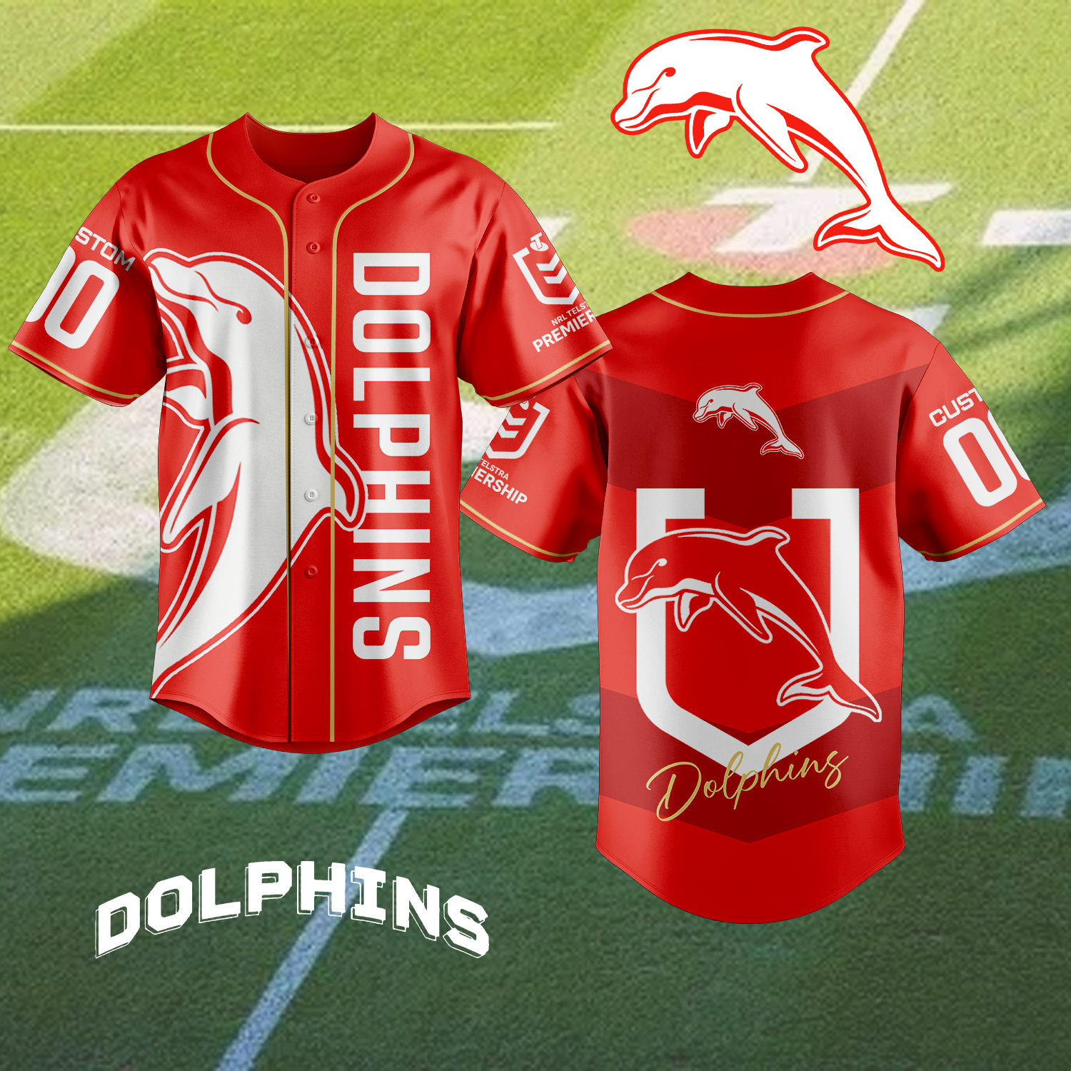 Auspiritmerch Dolphins Personalized Baseball Jersey Gifts For Fans