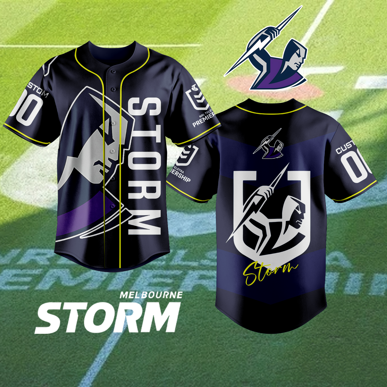 Auspiritmerch Melbourne Storm Personalized Baseball Jersey Gifts For Fans