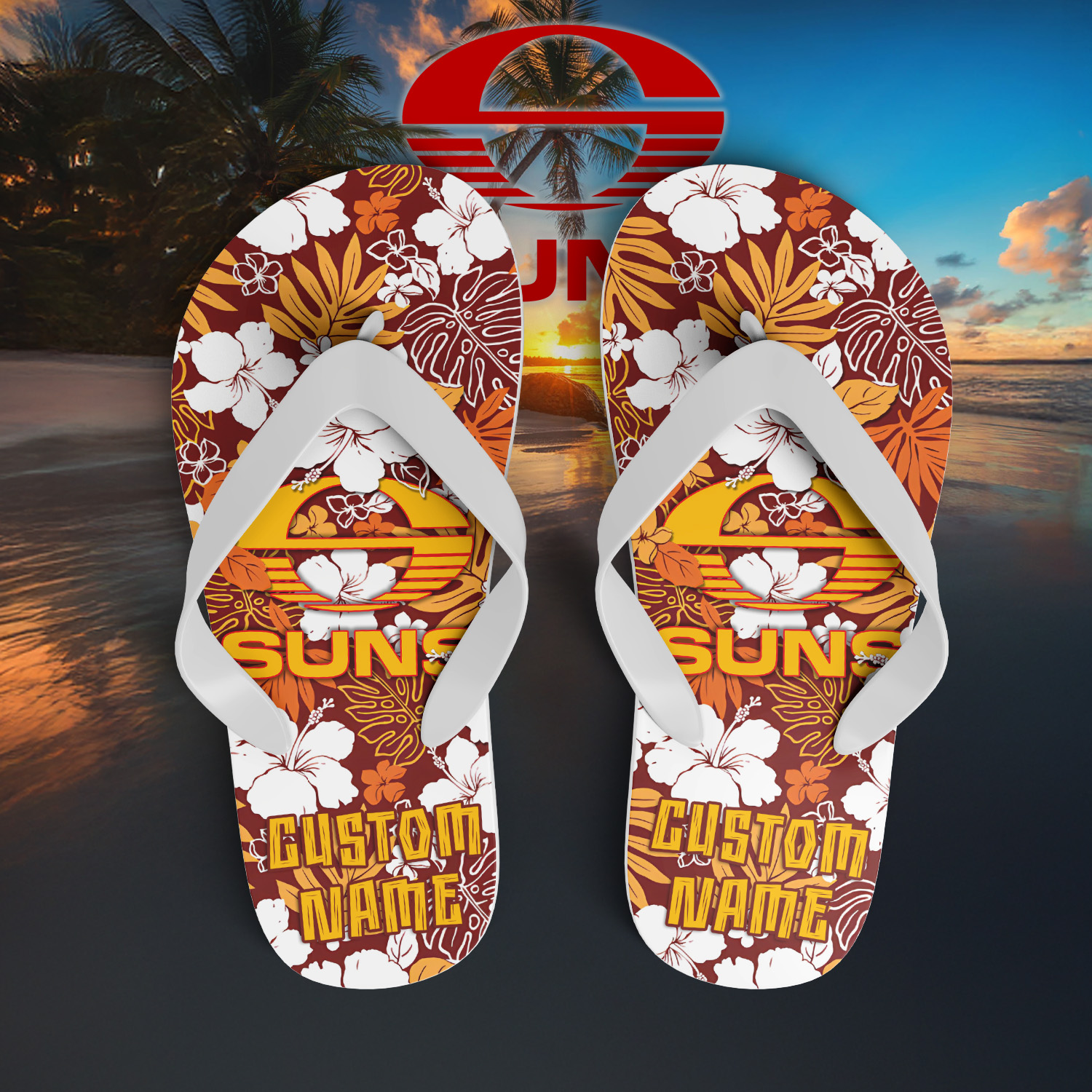 Auspiritmerch Gold Coast Suns Personalized Flip Flops Gift For Fans