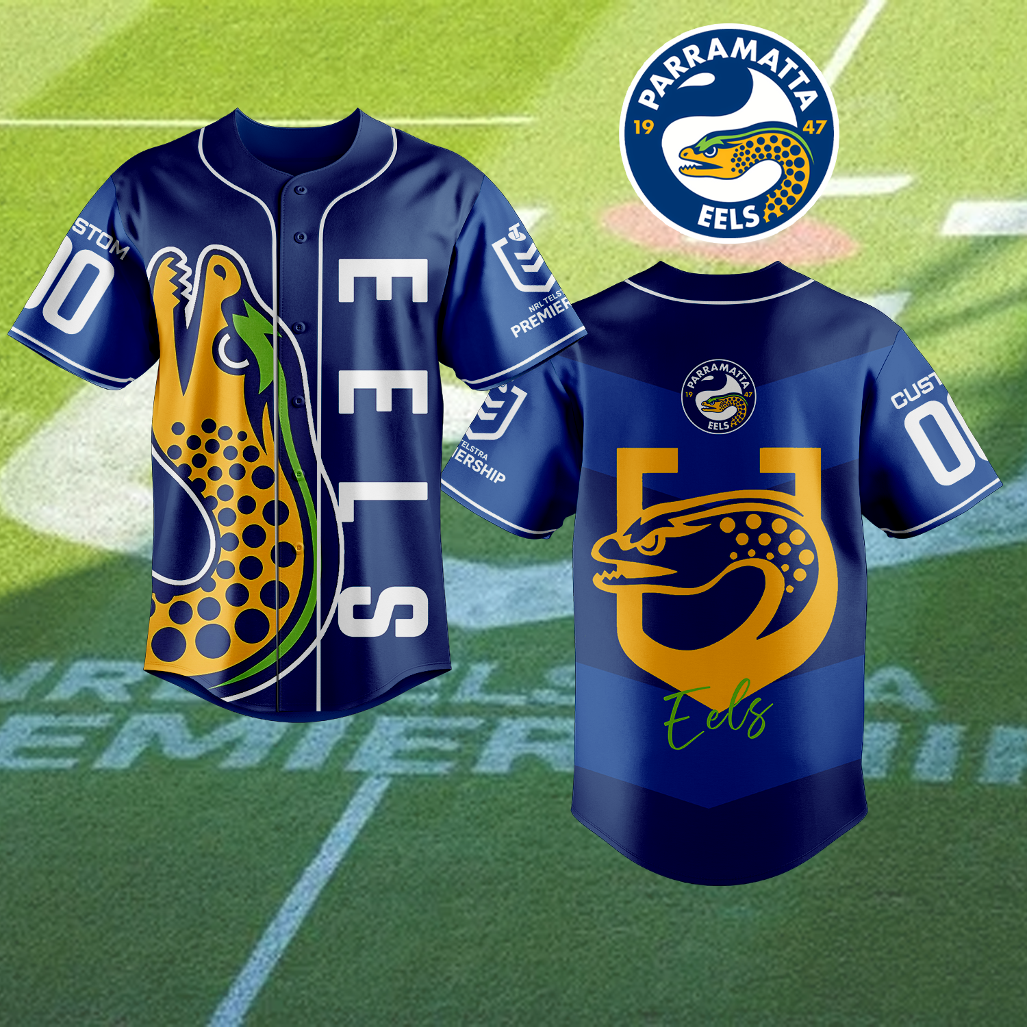 Auspiritmerch Parramatta Eels Personalized Baseball Jersey Gifts For Fans