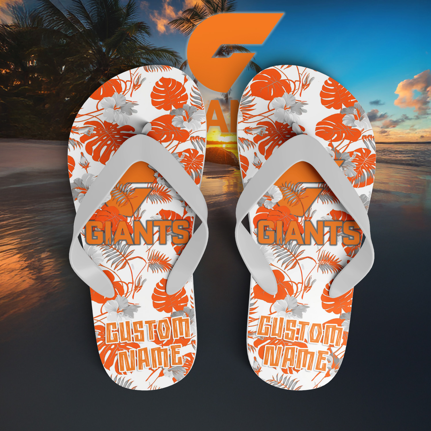 Auspiritmerch GWS Giants Personalized Flip Flops Gift For Fans