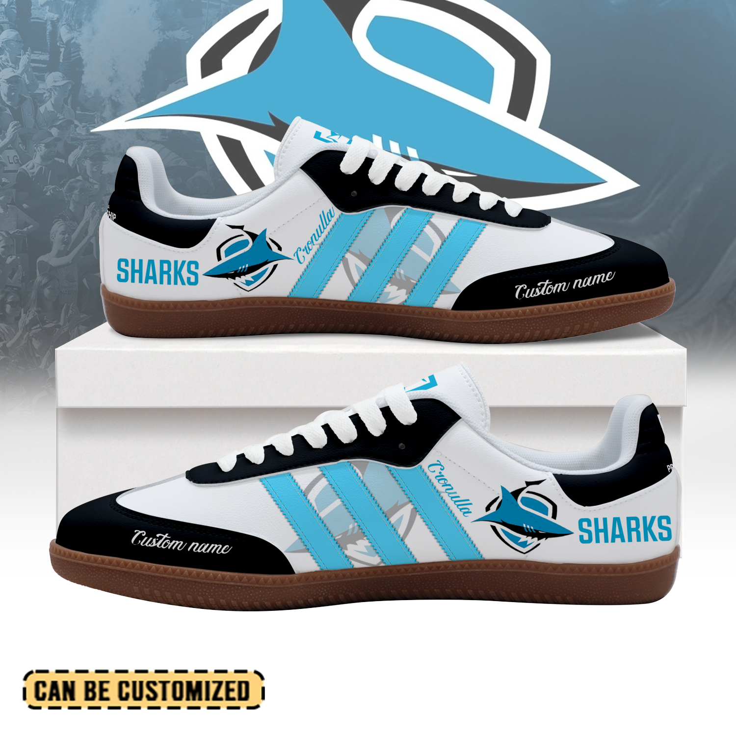 Auspiritmerch Cronulla-Sutherland Sharks Samba Shoes For Men And Women